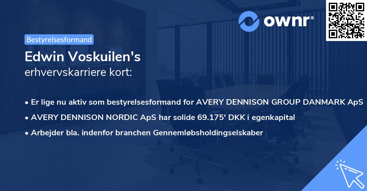 Edwin Voskuilen's erhvervskarriere kort