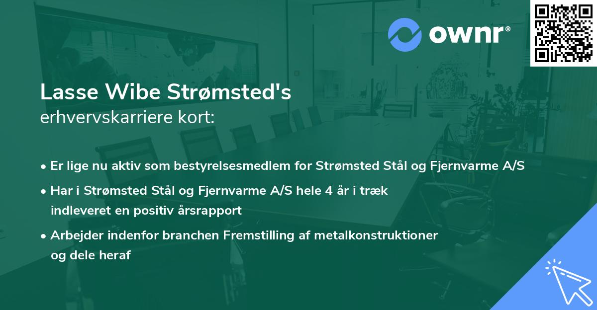 Lasse Wibe Strømsted's erhvervskarriere kort