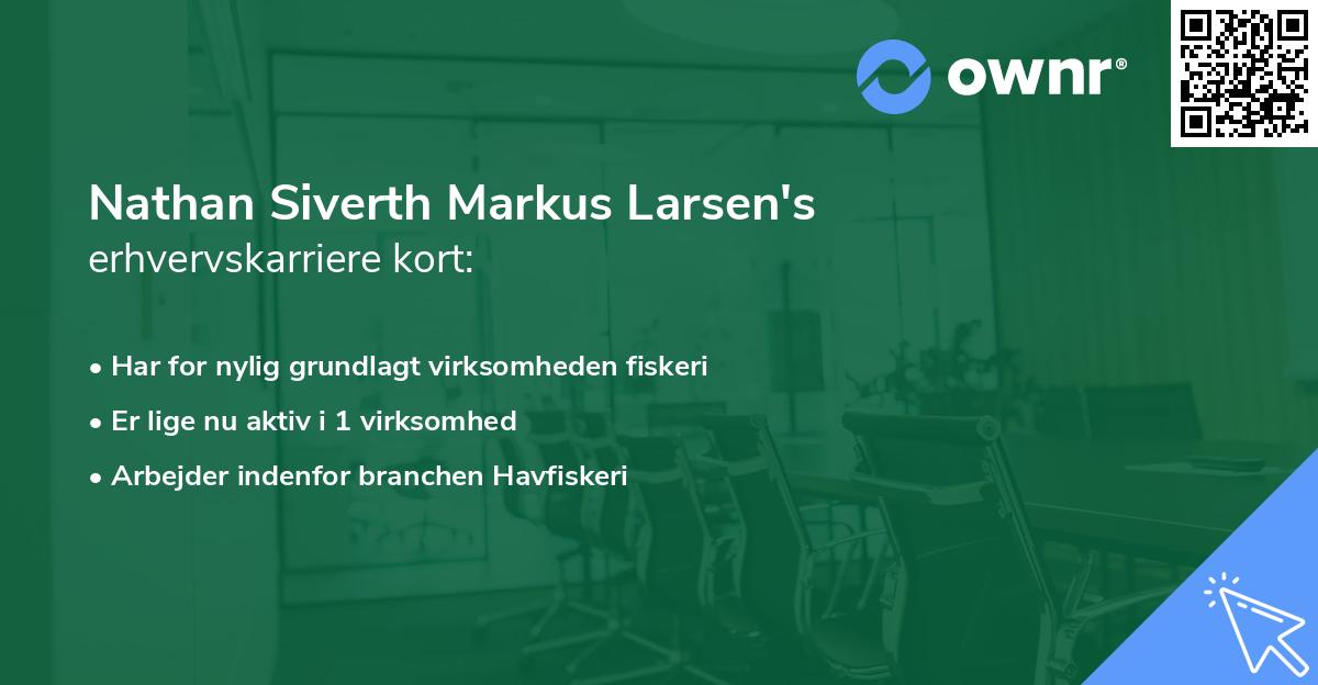 Nathan Siverth Markus Larsen's erhvervskarriere kort