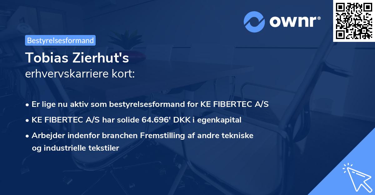 Tobias Zierhut's erhvervskarriere kort