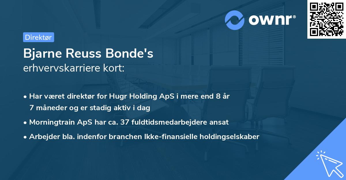 Bjarne Reuss Bonde's erhvervskarriere kort