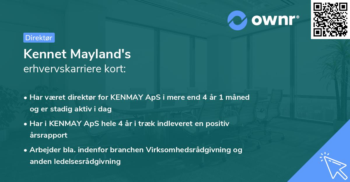 Kennet Mayland's erhvervskarriere kort