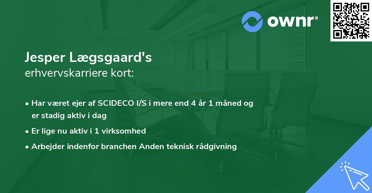 Jesper Lægsgaard's erhvervskarriere kort