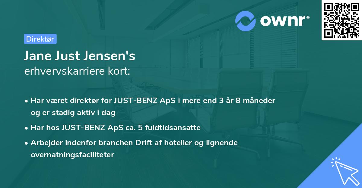 Jane Just Jensen's erhvervskarriere kort
