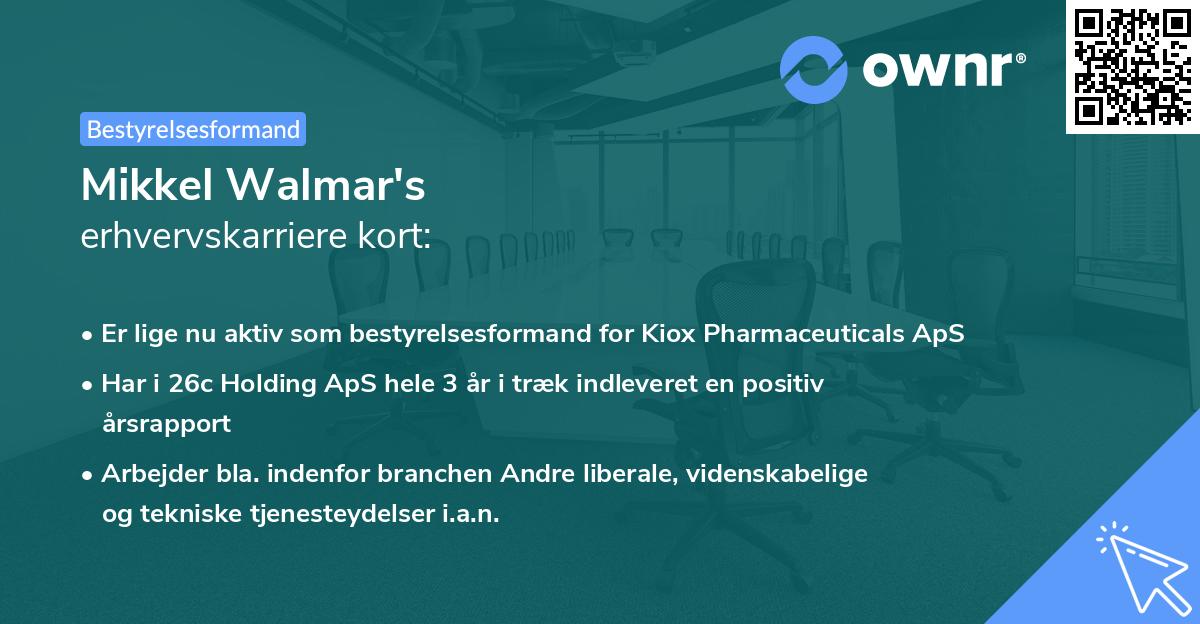 Mikkel Walmar's erhvervskarriere kort