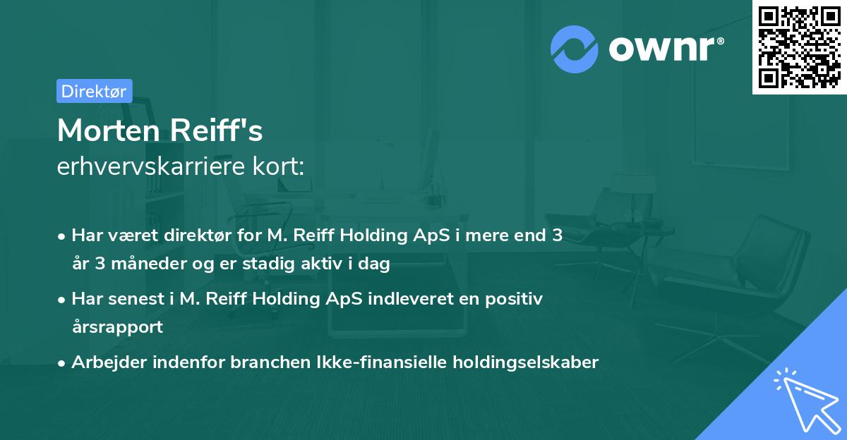 Morten Reiff's erhvervskarriere kort