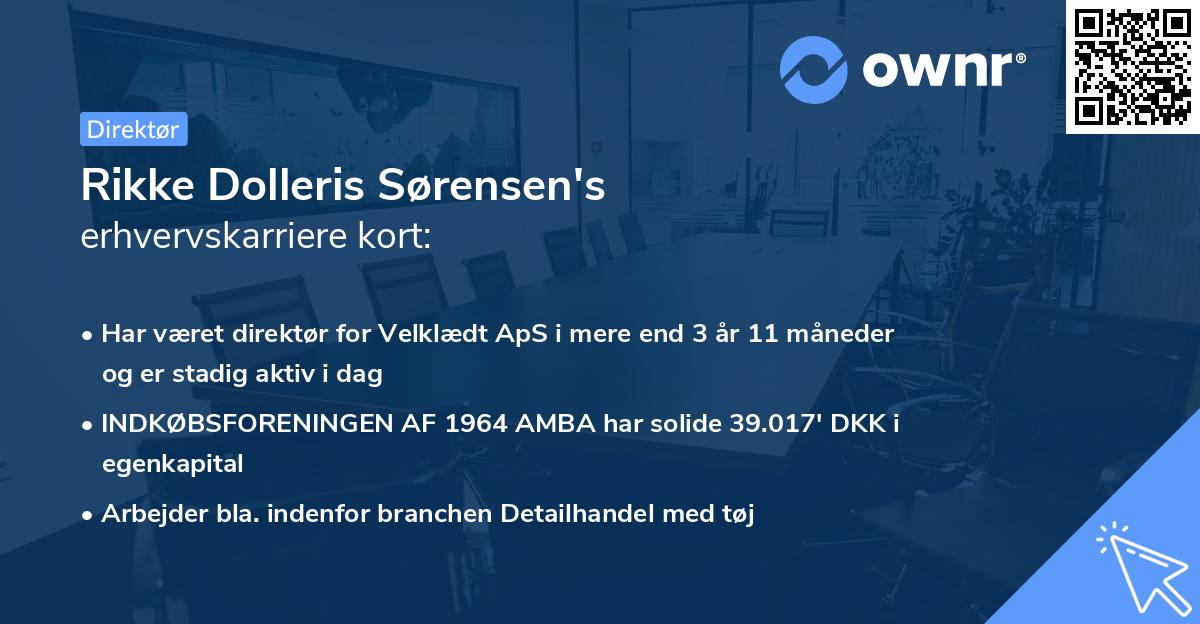 Rikke Dolleris Sørensen's erhvervskarriere kort