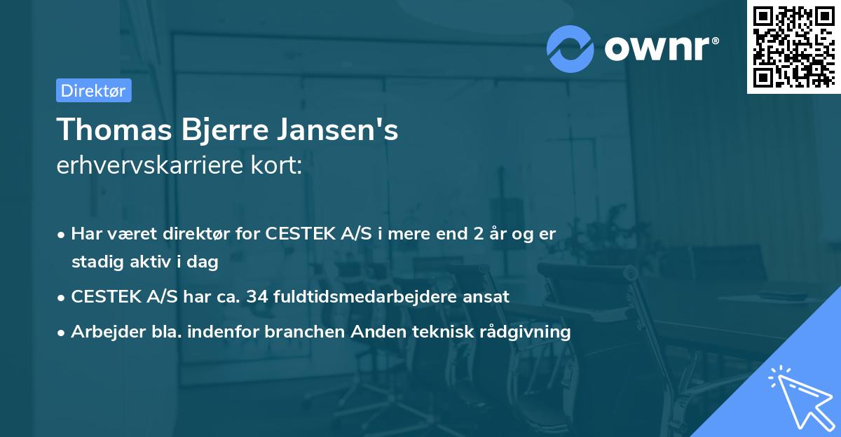 Thomas Bjerre Jansen's erhvervskarriere kort
