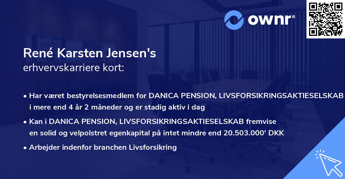 René Karsten Jensen's erhvervskarriere kort