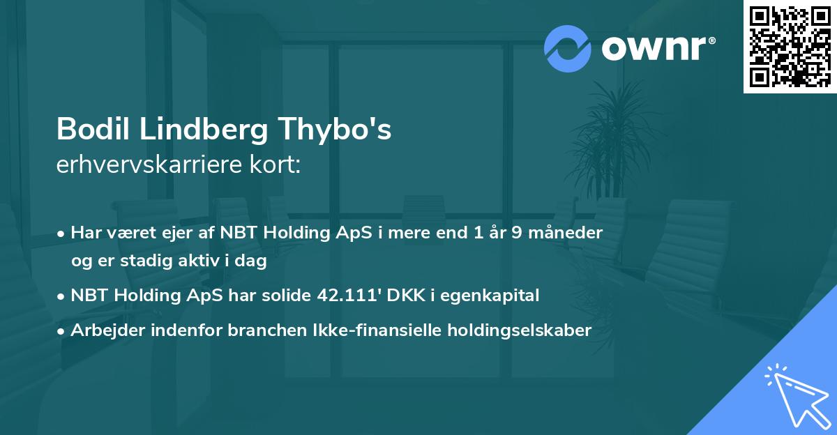 Bodil Lindberg Thybo's erhvervskarriere kort