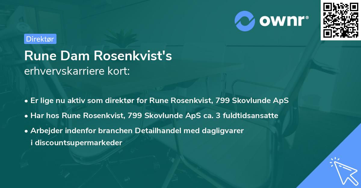 Rune Dam Rosenkvist's erhvervskarriere kort