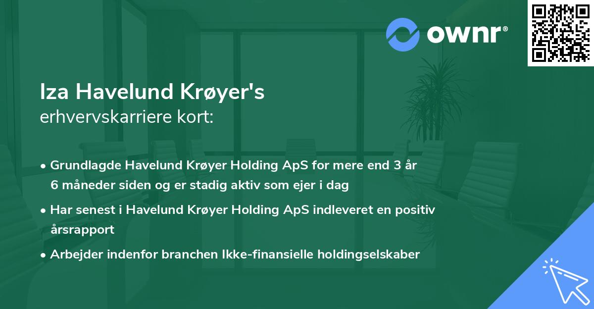 Iza Havelund Krøyer's erhvervskarriere kort