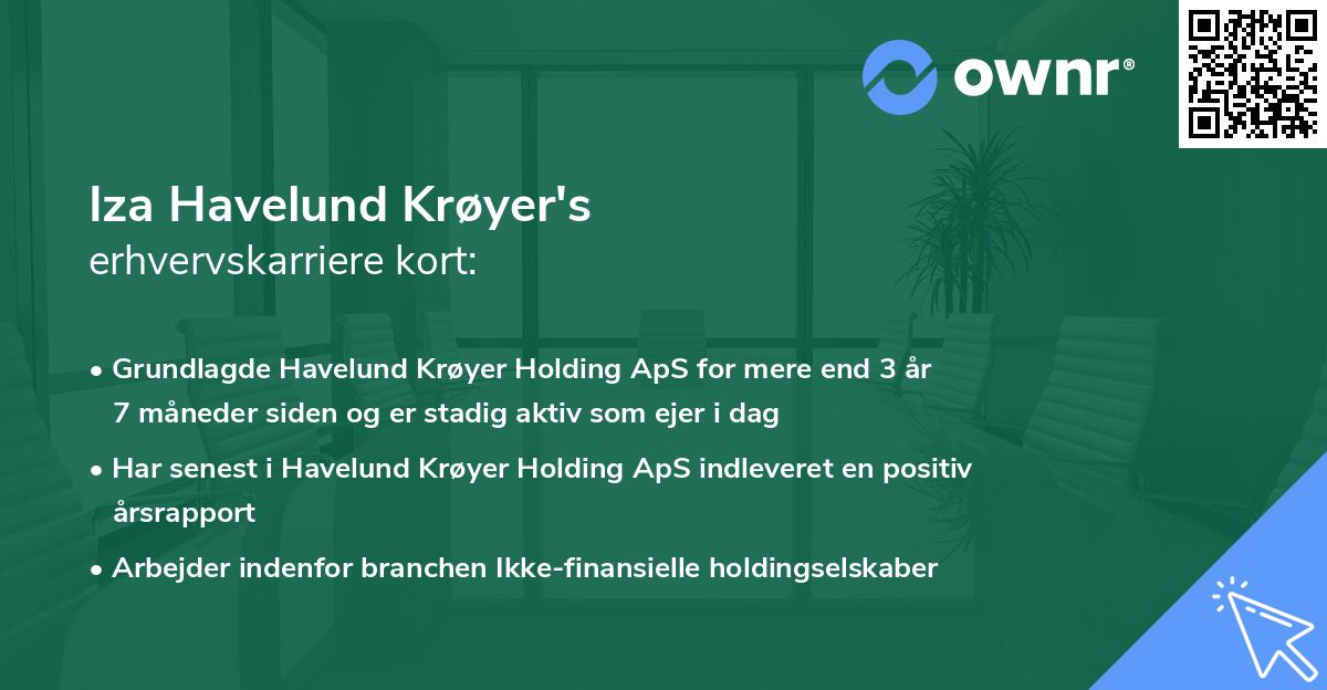Iza Havelund Krøyer's erhvervskarriere kort