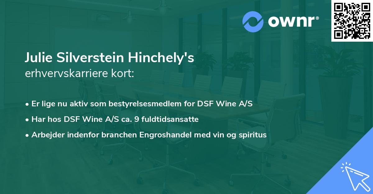 Julie Silverstein Hinchely's erhvervskarriere kort