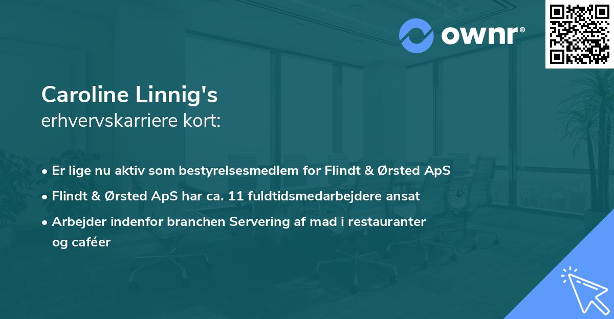 Caroline Linnig's erhvervskarriere kort