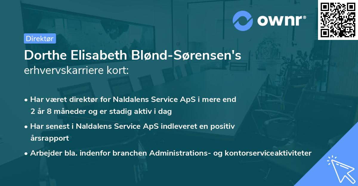 Dorthe Elisabeth Blønd-Sørensen's erhvervskarriere kort