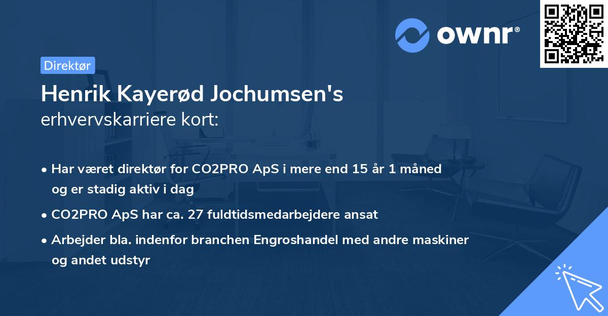 Henrik Kayerød Jochumsen's erhvervskarriere kort