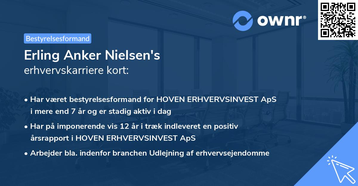 Erling Anker Nielsen's erhvervskarriere kort