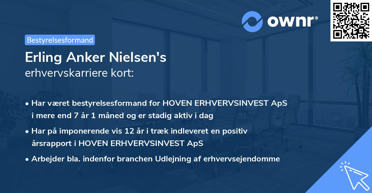 Erling Anker Nielsen's erhvervskarriere kort