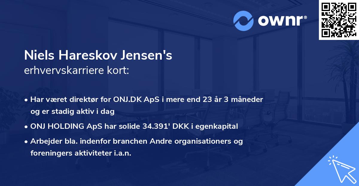 Niels Hareskov Jensen's erhvervskarriere kort