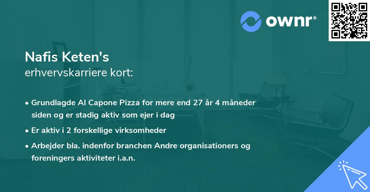 Nafis Keten's erhvervskarriere kort