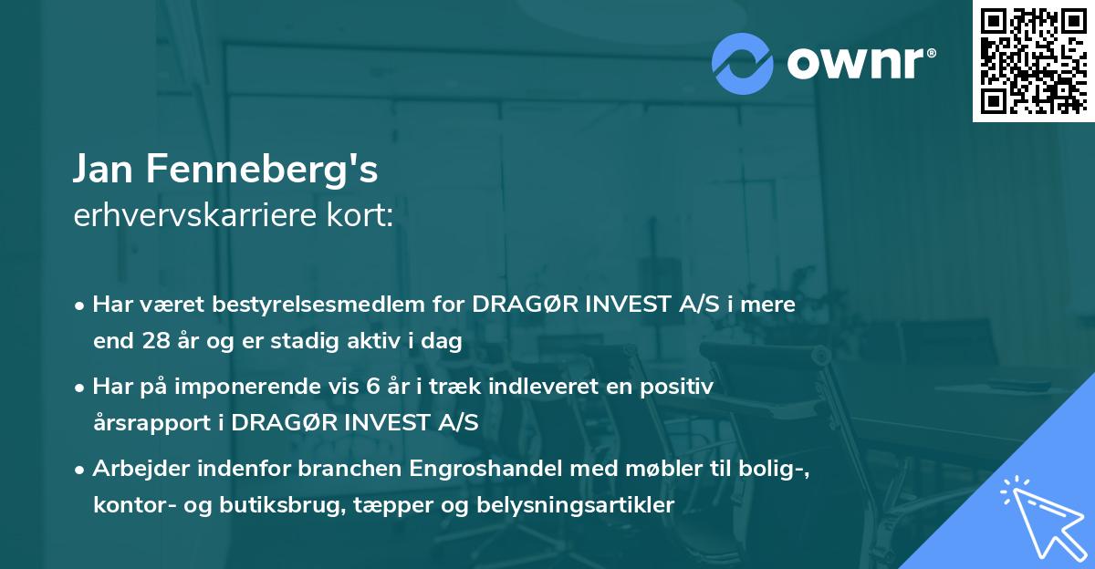 Jan Fenneberg's erhvervskarriere kort