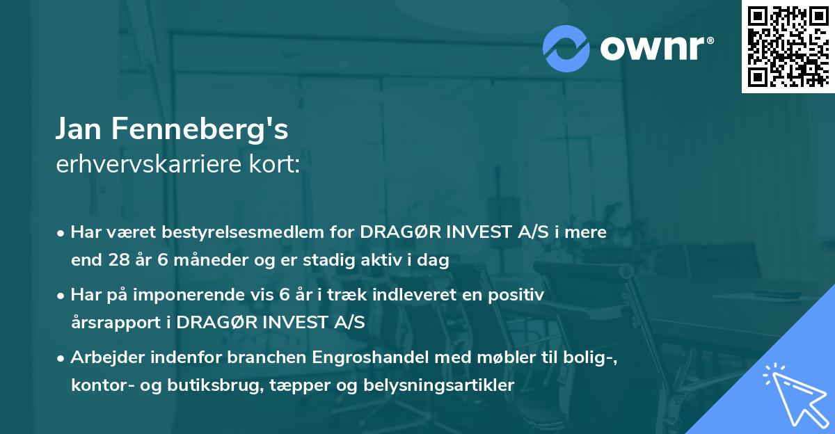 Jan Fenneberg's erhvervskarriere kort