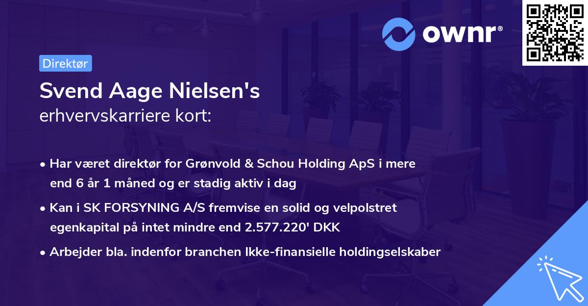 Svend Aage Nielsen's erhvervskarriere kort