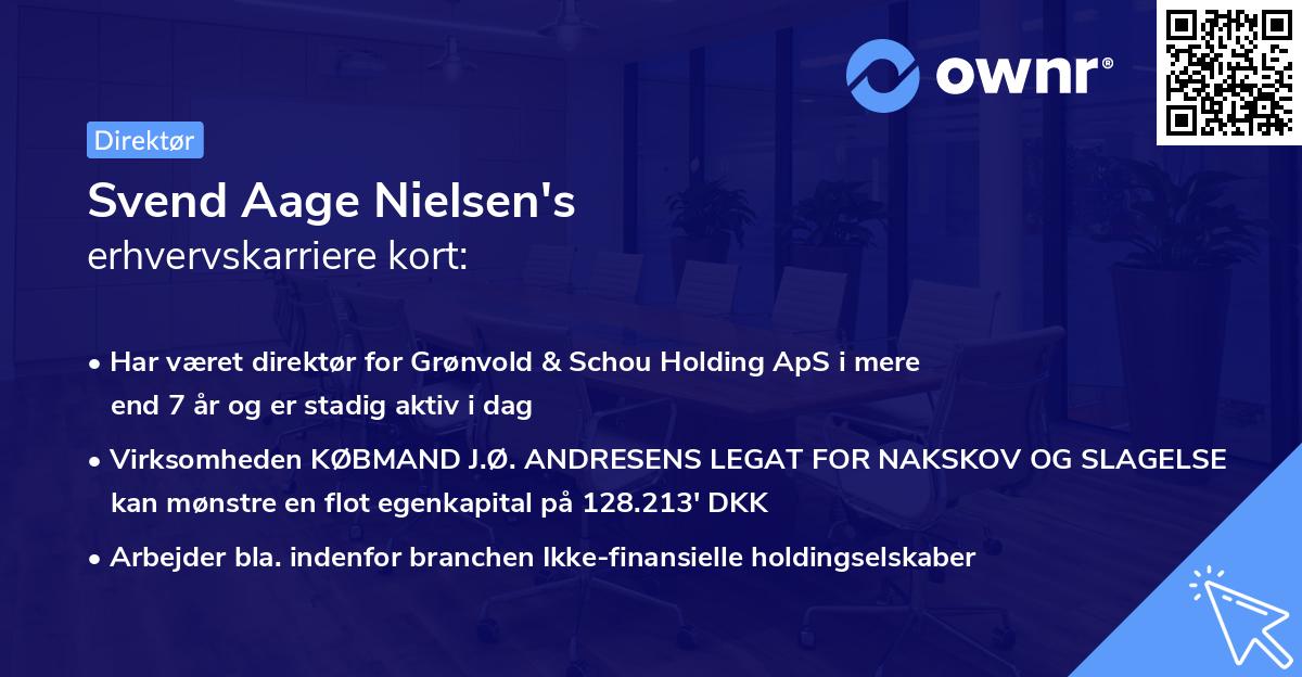 Svend Aage Nielsen's erhvervskarriere kort