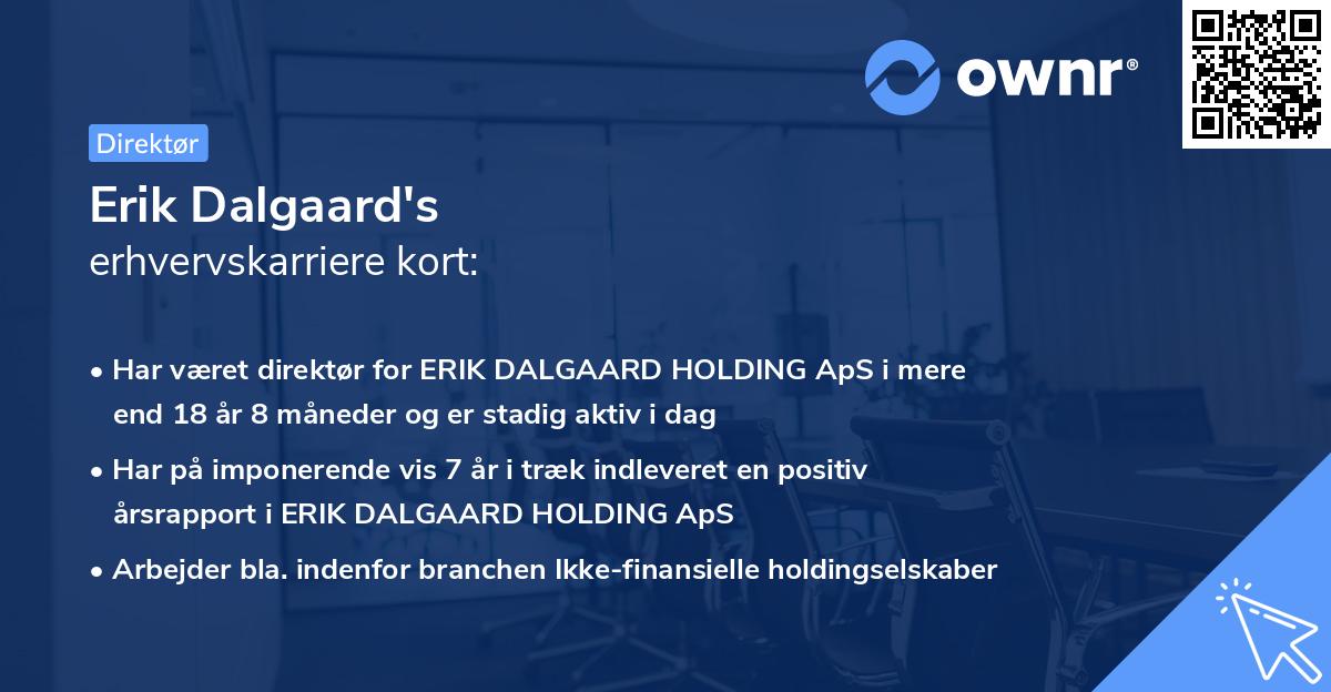 Erik Dalgaard's erhvervskarriere kort