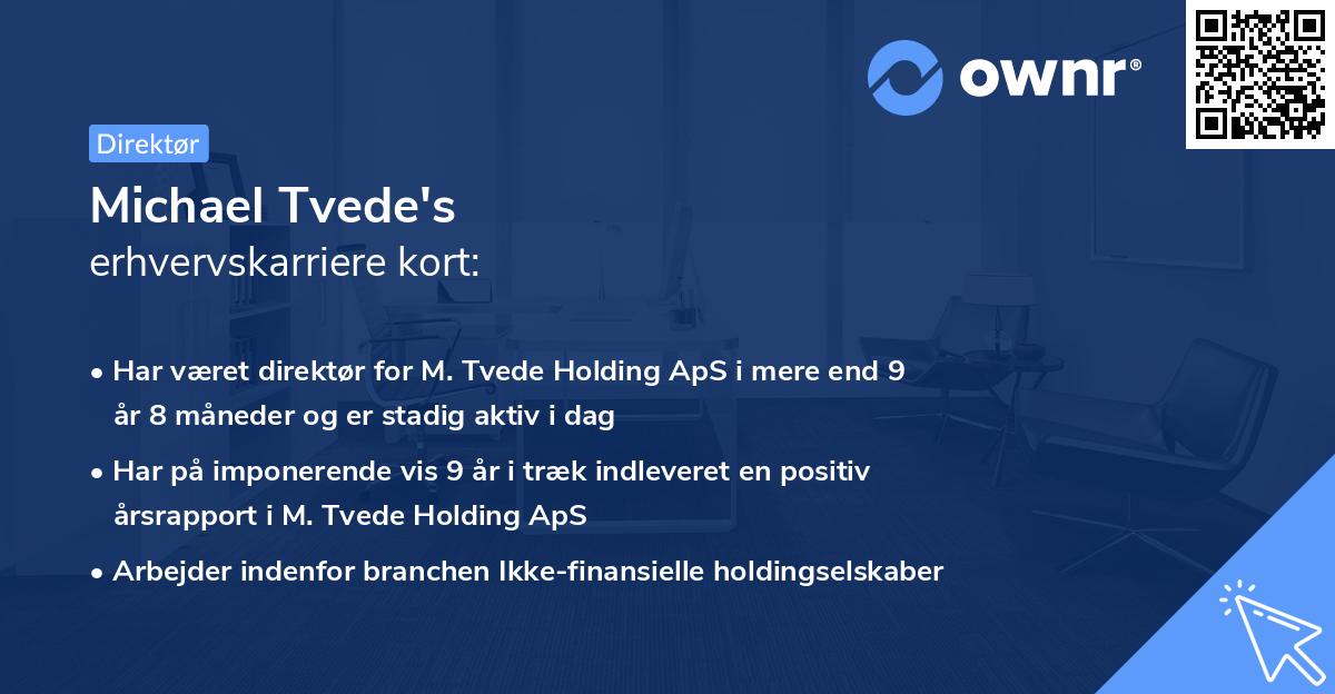 Michael Tvede's erhvervskarriere kort