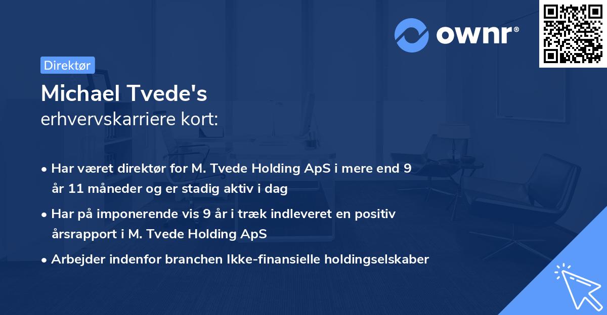Michael Tvede's erhvervskarriere kort