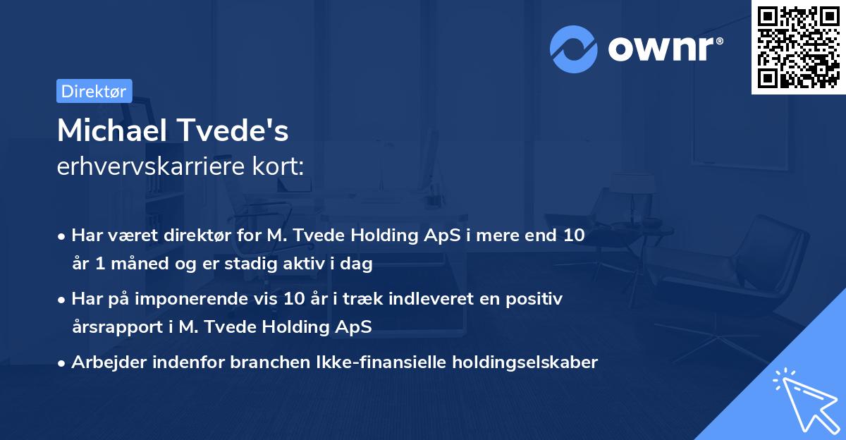 Michael Tvede's erhvervskarriere kort