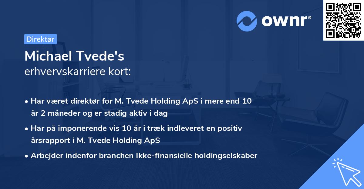 Michael Tvede's erhvervskarriere kort