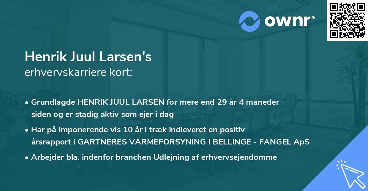 Henrik Juul Larsen's erhvervskarriere kort