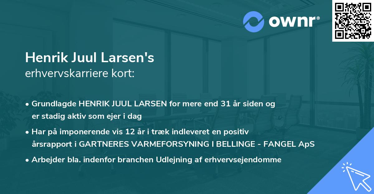 Henrik Juul Larsen's erhvervskarriere kort