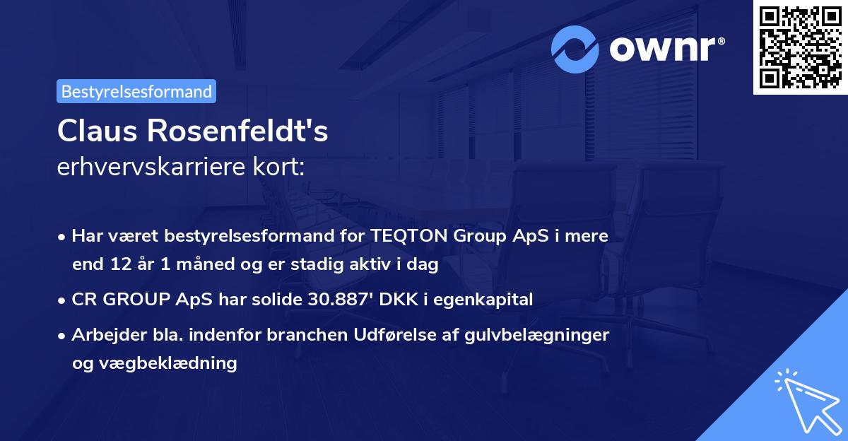Claus Rosenfeldt's erhvervskarriere kort