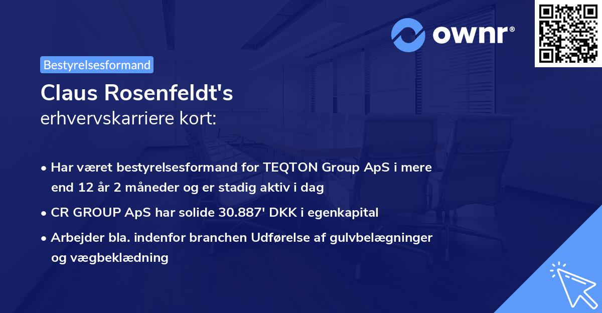 Claus Rosenfeldt's erhvervskarriere kort