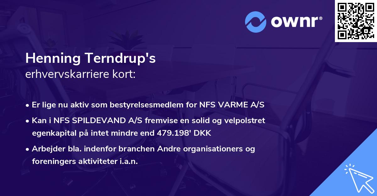 Henning Terndrup's erhvervskarriere kort