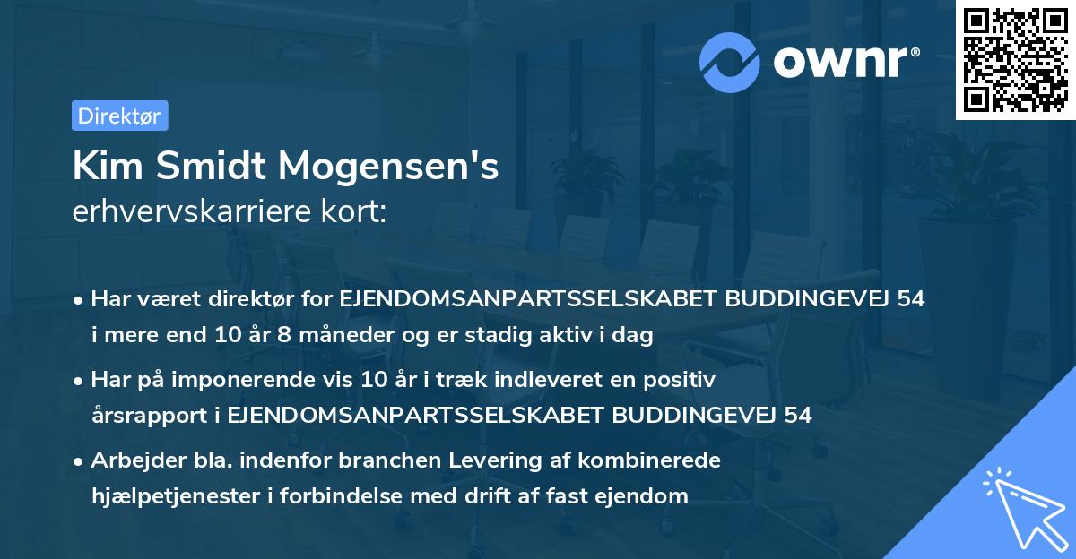 Kim Smidt Mogensen's erhvervskarriere kort