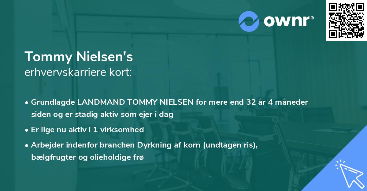 Tommy Nielsen's erhvervskarriere kort