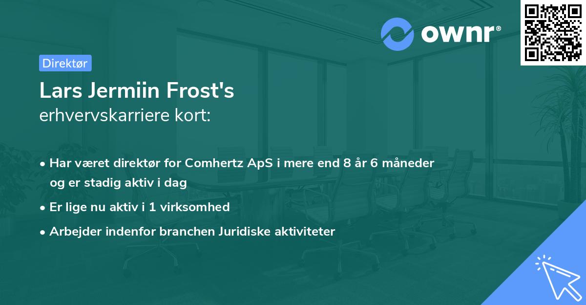 Lars Jermiin Frost's erhvervskarriere kort