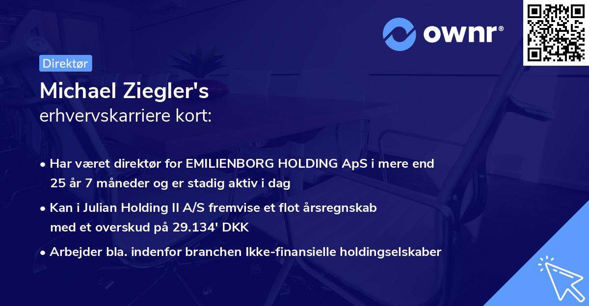 Michael Ziegler's erhvervskarriere kort
