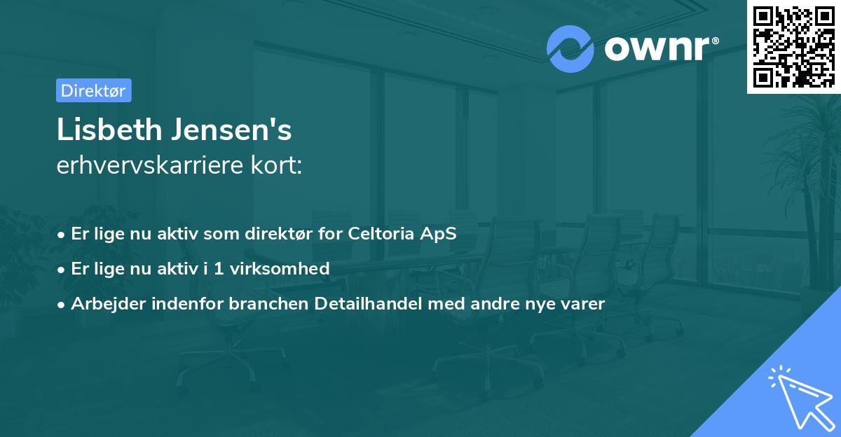 Lisbeth Jensen's erhvervskarriere kort