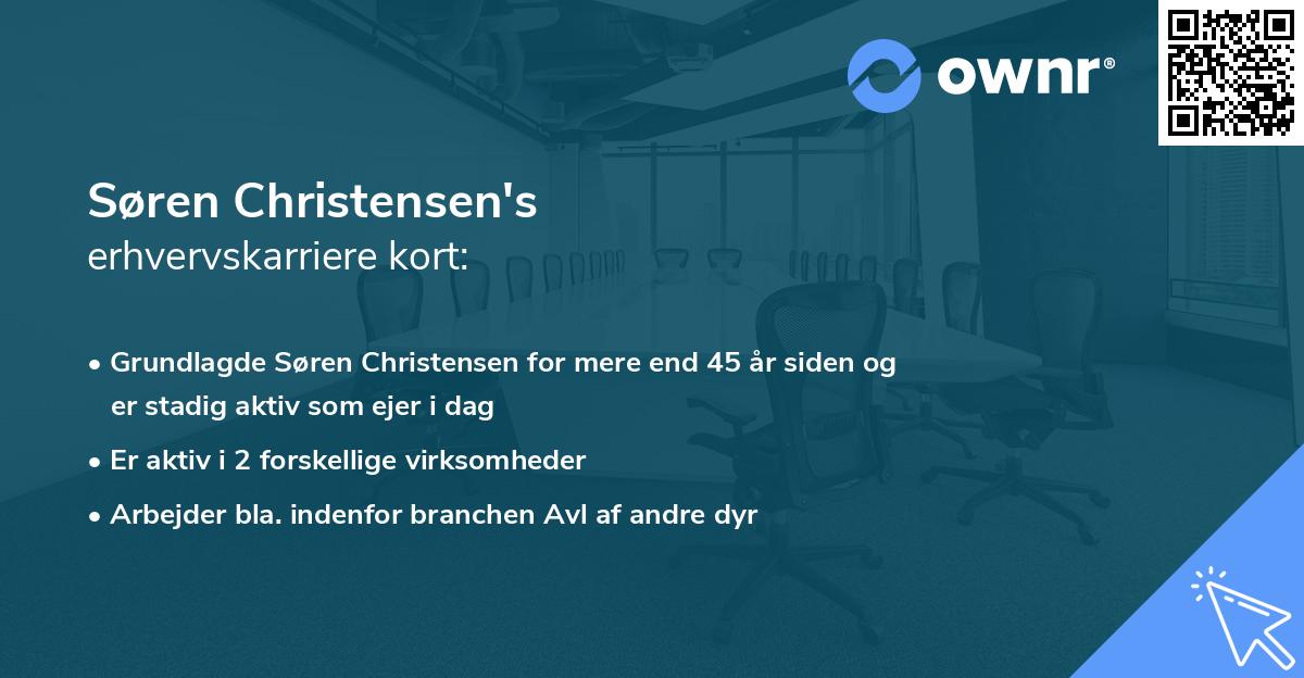 Søren Christensen's erhvervskarriere kort