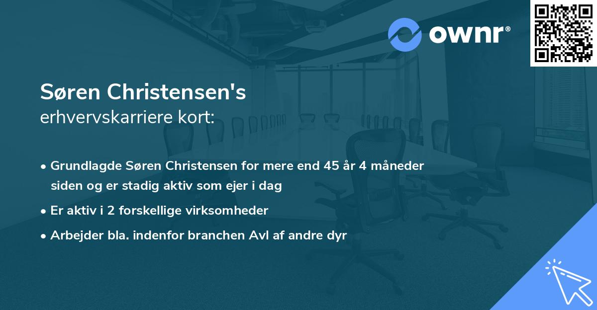 Søren Christensen's erhvervskarriere kort