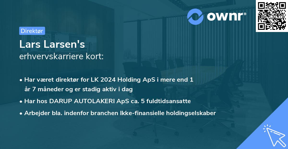 Lars Larsen's erhvervskarriere kort