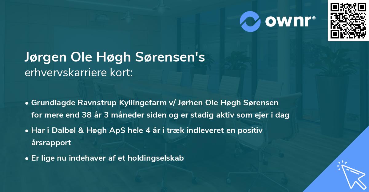 Jørgen Ole Høgh Sørensen's erhvervskarriere kort