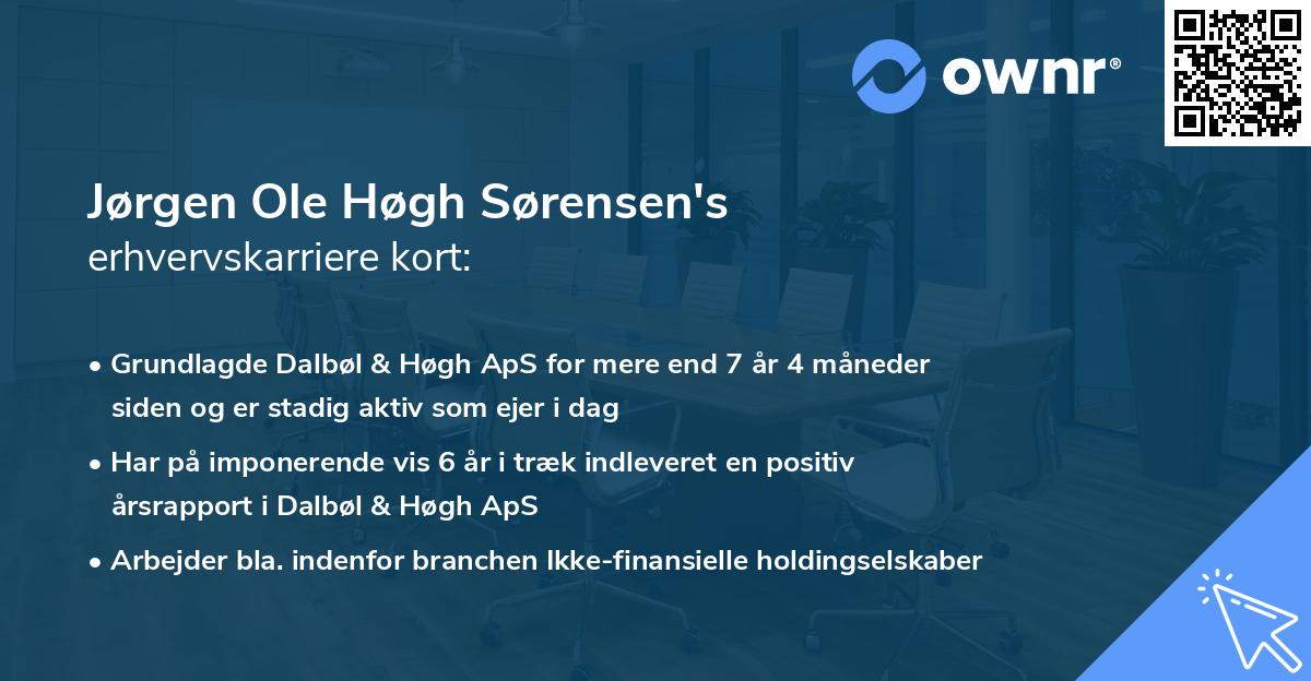 Jørgen Ole Høgh Sørensen's erhvervskarriere kort