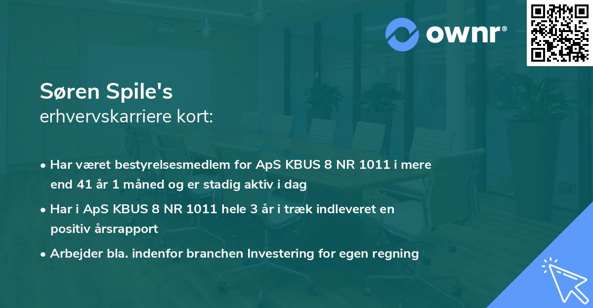 Søren Spile's erhvervskarriere kort